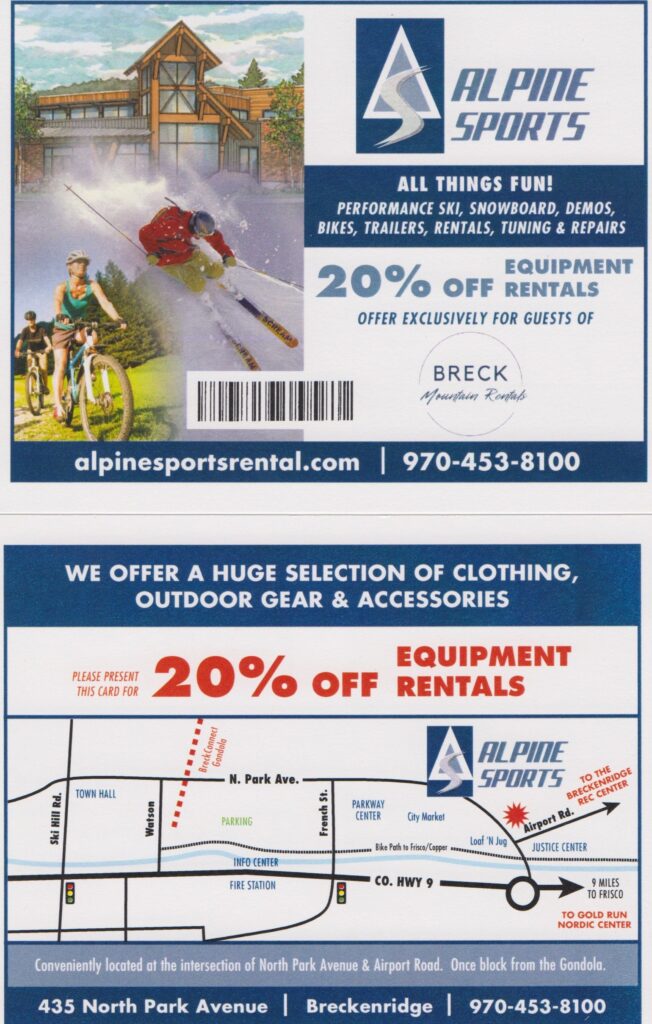 Breckenridge ski rentals discount